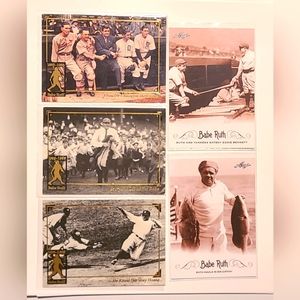 Babe Ruth Topps and Panini MLB Baseball Card Lot of 5